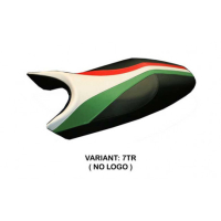 HOUSSE DE SELLE COMPATIBLE DUCATI MONSTER (94-07) MODÈLE FRECCIA - Logo : AVEC LOGO, Couleur : TRICOLORE, Type : STANDARD