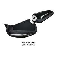 HOUSSE DE SELLE COMPATIBLE DUCATI MONSTER 937 (21-22) MODÈLE LINOSA STANDARD, RO - Logo : AVEC LOGO, Couleur : GRIS GRIS, Type : CONFORT