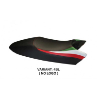 HOUSSE DE SELLE COMPATIBLE DUCATI MONSTER (94-07) MODÈLE TRICOLORE - Couleur : NOIR, Type : STANDARD, Logo : AVEC LOGO 