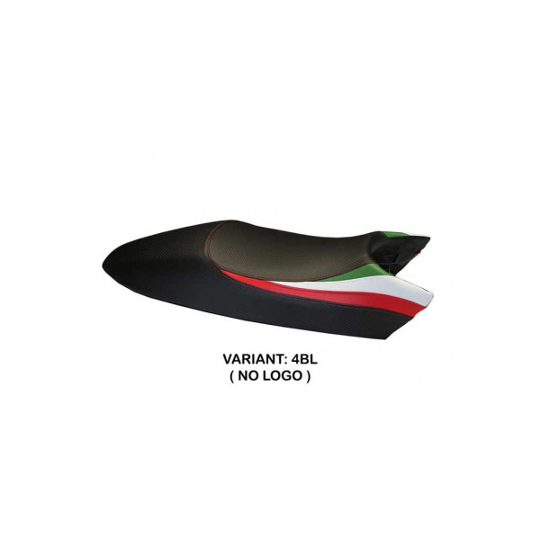 HOUSSE DE SELLE COMPATIBLE DUCATI MONSTER (94-07) MODÈLE TRICOLORE - Logo : AVEC LOGO, Couleur : NOIR, Type : STANDARD