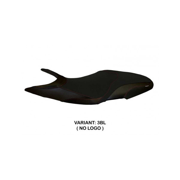 HOUSSE DE SELLE COMPATIBLE DUCATI SUPER SPORT (17-22) MODÈLE MASSA 2 - Logo : AVEC LOGO, Couleur : NOIR, Type : STANDARD
