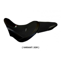 HOUSSE DE SELLE COMPATIBLE  DUCATI X DIAVEL (16-22) MODÈLE CASTELBUONO - Logo : AVEC LOGO, Couleur : GRIS GRIS, Type : STANDARD 