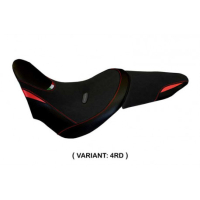 HOUSSE DE SELLE COMPATIBLE  DUCATI X DIAVEL (16-22) MODÈLE CASTELBUONO - Logo : AVEC LOGO, Couleur : ROUGE, Type : STANDARD