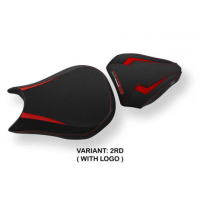 HOUSSE DE SELLE COMPATIBLE DUCATI STREETFIGHTER (09-15) MODÈLE DESTIN - Logo : AVEC LOGO, Couleur : ROUGE, Type : STANDARD