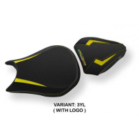 HOUSSE DE SELLE COMPATIBLE DUCATI STREETFIGHTER (09-15) MODÈLE DESTIN - Logo : AVEC LOGO, Couleur : BLANC, Type : STANDARD