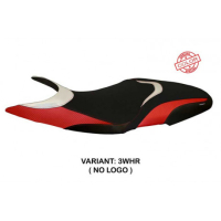 HOUSSE DE SELLE COMPATIBLE DUCATI SUPER SPORT (17-22) MODÈLE MASSA SPECIAL COLOR - Type : STANDARD, Logo : AVEC LOGO, Couleur : BLANC ROUGE 