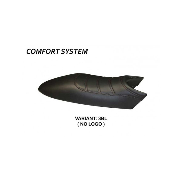HOUSSE DE SELLE COMPATIBLE DUCATI MONSTER (94-07) MODÈLE TOTAL BLACK - Couleur : NOIR, Type : CONFORT, Logo : AVEC LOGO