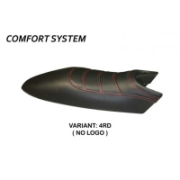 HOUSSE DE SELLE COMPATIBLE DUCATI MONSTER (94-07) MODÈLE TOTAL BLACK - Couleur : NOIR, Type : CONFORT, Logo : AVEC LOGO