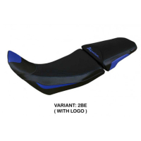 HOUSSE DE SELLE COMPATIBLE HONDA AFRICA TWIN 1100 (20-22) MODÈLE DELINE - Logo : AVEC LOGO, Couleur : BLEU, Type : CONFORT