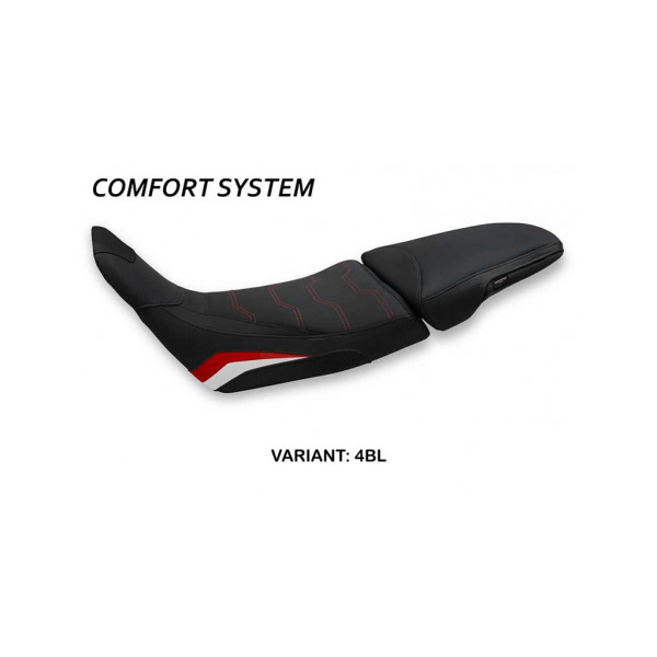 HOUSSE DE SELLE COMPATIBLE HONDA AFRICA TWIN 1100 (20-22) MODÈLE VINH CONFORT, B - Type : CONFORT, Logo : AVEC LOGO, Couleur : BLANC ROUGE BLEU