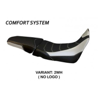HOUSSE DE SELLE COMPATIBLE HONDA AFRICA TWIN 1000 (15-19) MODÈLE PALINURO 1 - Couleur : BLANC, Type : CONFORT, Logo : AVEC LOGO