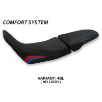 HOUSSE DE SELLE COMPATIBLE HONDA AFRICA TWIN 1100 MODÈLE ADVENTURE SPORT (20-22) - Type : CONFORT, Logo : AVEC LOGO, Couleur : ARGENT OR 