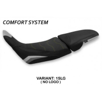 HOUSSE DE SELLE COMPATIBLE HONDA AFRICA TWIN 1100 MODÈLE ADVENTURE SPORT (20-22) - Logo : AVEC LOGO, Couleur : ARGENT OR, Type : CONFORT