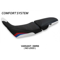 HOUSSE DE SELLE COMPATIBLE HONDA AFRICA TWIN 1100 MODÈLE ADVENTURE SPORT (20-22) - Logo : AVEC LOGO, Couleur : ARGENT OR, Type : CONFORT