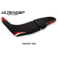 HOUSSE DE SELLE COMPATIBLE HONDA AFRICA TWIN 1100 (20-22) MODÈLE KHUM - Couleur : NOIR, Logo : AVEC LOGO, Type : ULTRAGRIP