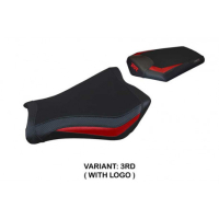 HOUSSE DE SELLE COMPATIBLE HONDA CBR 1000 RR (08-16) MODÈLE JANELA - Logo : AVEC LOGO, Couleur : NOIR, Type : CONFORT