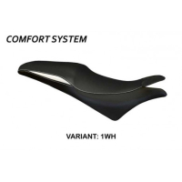 HOUSSE DE SELLE COMPATIBLE HONDA CBR 600 F (11-13) MODÈLE ANCONA - Couleur : BLANC, Type : CONFORT, Logo : SANS LOGO