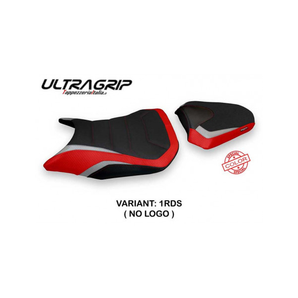 HOUSSE DE SELLE COMPATIBLE HONDA CB 500 F (16-22) MODÈLE LEMMI SPECIAL COLOR - Logo : SANS LOGO, Couleur : BLANC BLEU, Type : ULTRAGRIP