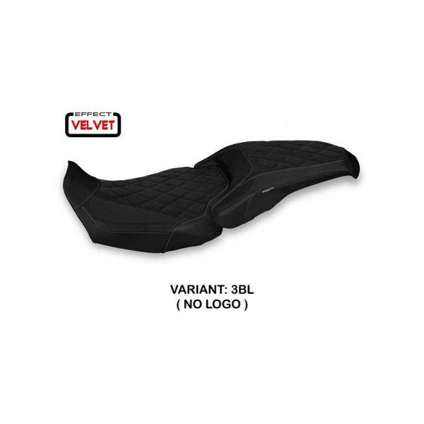 HOUSSE DE SELLE COMPATIBLE HONDA CBR 650 R (19-22) MODÈLE SFAX VELVET - Couleur : NOIR, Type : STANDARD, Logo : SANS LOGO