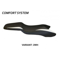 HOUSSE DE SELLE COMPATIBLE HONDA CBR 600 F (99-06) MODÈLE EDINBURGH 1 - Couleur : BLANC, Type : CONFORT, Logo : SANS LOGO