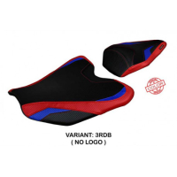 HOUSSE DE SELLE COMPATIBLE HONDA CBR 1000 RR-R FIREBLADE (20-22) MODÈLE ADRANO S - Type : STANDARD, Couleur : ROUGE-BLEU, Logo : SANS LOGO