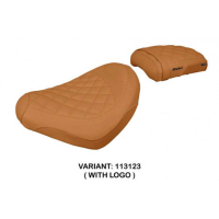 HOUSSE DE SELLE COMPATIBLE HONDA CMX 500 REBEL (17-22) MODÈLE KEHRA - Type : CONFORT, Logo : AVEC LOGO, Couleur : ARGENT