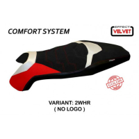 HOUSSE DE SELLE COMPATIBLE HONDA X-ADV (17-20) MODÈLE SWISS COLORIS SPÉCIAL VELV - Logo : SANS LOGO, Couleur : BLANC ROUGE, Type : CONFORT