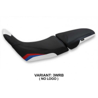 HOUSSE DE SELLE COMPATIBLE HONDA AFRICA TWIN 1100 ADVENTURE SPORT (20-22) MODÈLE - Logo : AVEC LOGO, Couleur : BLANC ROUGE BLEU, Type : STANDARD