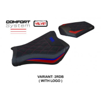 HOUSSE DE SELLE COMPATIBLE HONDA CBR 1000 RR (08-16) MODÈLE JANELA VELVET - Logo : SANS LOGO, Couleur : ROUGE-BLEU, Type : CONFORT 