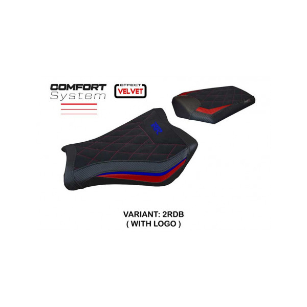 HOUSSE DE SELLE COMPATIBLE HONDA CBR 1000 RR (08-16) MODÈLE JANELA VELVET - Type : CONFORT, Couleur : ARGENT, Logo : SANS LOGO