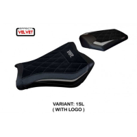 HOUSSE DE SELLE COMPATIBLE HONDA CBR 1000 RR (08-16) MODÈLE JANELA VELVET - Type : CONFORT, Couleur : ARGENT, Logo : SANS LOGO