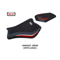 HOUSSE DE SELLE COMPATIBLE HONDA CBR 1000 RR (08-16) MODÈLE JANELA VELVET - Type : STANDARD, Couleur : ROUGE-BLEU, Logo : SANS LOGO