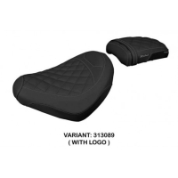 HOUSSE DE SELLE COMPATIBLE HONDA CMX 1100 REBEL (2022) MODÈLE NAGY - Logo : AVEC LOGO, Couleur : BRIQUE, Type : CONFORT