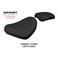 HOUSSE DE SELLE COMPATIBLE HONDA CMX 1100 REBEL (2022) MODÈLE NAGY - Type : CONFORT, Logo : AVEC LOGO, Couleur : MARRON FONCE