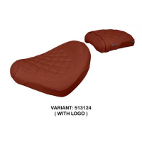 HOUSSE DE SELLE COMPATIBLE HONDA CMX 1100 REBEL (2022) MODÈLE NAGY - Logo : AVEC LOGO, Couleur : ARGENT, Type : CONFORT