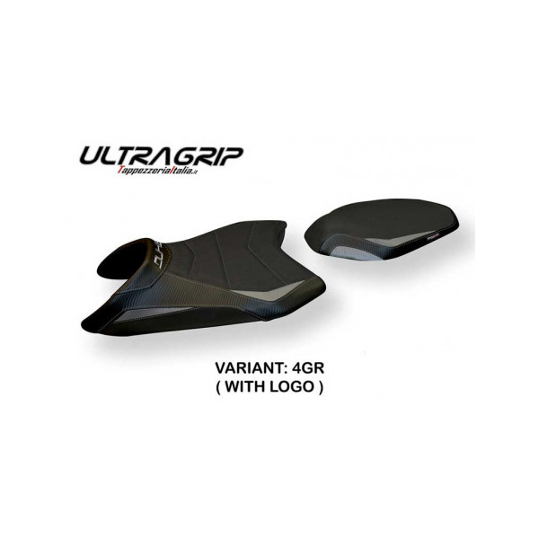 HOUSSE DE SELLE COMPATIBLE KTM 790 DUKE (18-20) MODÈLE FELTRE 1 - Logo : AVEC LOGO, Type : ULTRAGRIP, Couleur : BLANC-ORANGE
