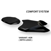 HOUSSE DE SELLE COMPATIBLE  KTM 790 DUKE (18-20) MODÈLE MIRANO 2 - Logo : AVEC LOGO, Couleur : GRIS GRIS, Type : CONFORT 