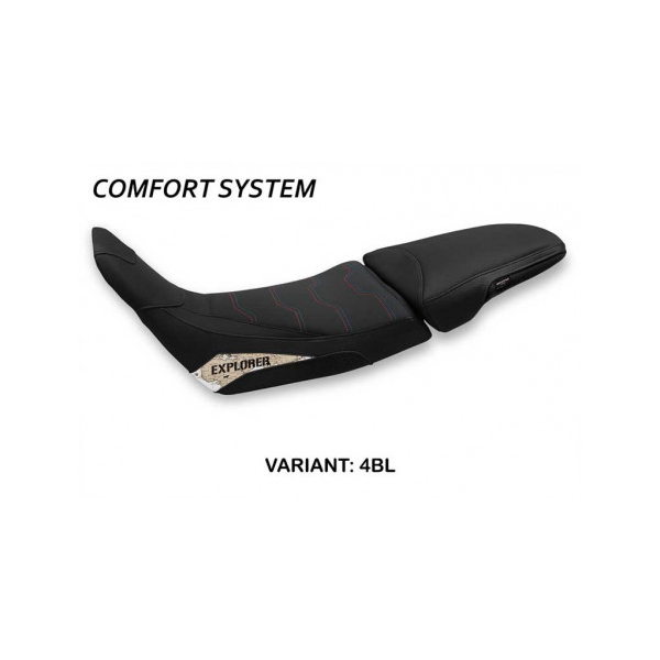 HOUSSE DE SELLE COMPATIBLE HONDA AFRICA TWIN 1100 ADVENTURE SPORT (20-22) MAPS M - Logo : AVEC LOGO, Couleur : ARGENT OR, Type : CONFORT