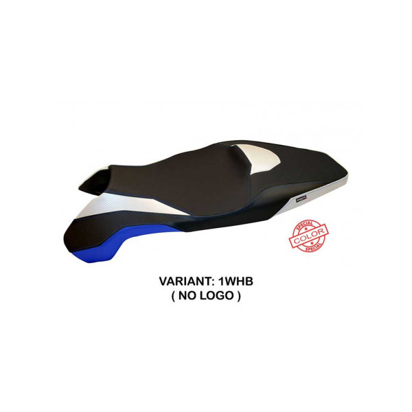 HOUSSE DE SELLE COMPATIBLE HONDA X-ADV (17-20) MODÈLE ORNN SPECIAL COLOR - Logo : SANS LOGO, Couleur : BLANC BLEU, Type : STANDARD