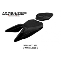 HOUSSE DE SELLE COMPATIBLE KTM 125 DUKE (17-22) MODÈLE MIRJE - Couleur : NOIR, Type : STANDARD, Logo : AVEC LOGO