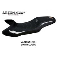 HOUSSE DE SELLE COMPATIBLE  KTM 1290 SUPER ADVENTURE R (21-22) MODÈLE NUBIA - Logo : AVEC LOGO, Couleur : BLEU, Type : ULTRAGRIP