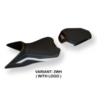 HOUSSE DE SELLE COMPATIBLE  KTM 1290 SUPER DUKE GT (19-22) MODÈLE OBAN 1 - Logo : AVEC LOGO, Couleur : ORANGE, Type : STANDARD