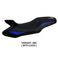 HOUSSE DE SELLE COMPATIBLE KTM 1290 SUPER ADVENTURE R (21-22) MODÈLE XITTA - Logo : AVEC LOGO, Couleur : BLANC, Type : STANDARD 