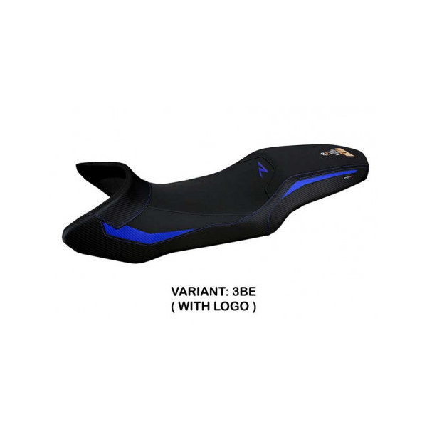HOUSSE DE SELLE COMPATIBLE KTM 1290 SUPER ADVENTURE R (21-22) MODÈLE XITTA - Logo : AVEC LOGO, Couleur : BLANC, Type : STANDARD