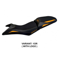 HOUSSE DE SELLE COMPATIBLE KTM 790 ADVENTURE S (19-20) MODÈLE MILO - Logo : AVEC LOGO, Couleur : NOIR, Type : CONFORT