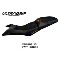 HOUSSE DE SELLE COMPATIBLE KTM 790 ADVENTURE S (19-20) MODÈLE MILO - Couleur : NOIR, Logo : AVEC LOGO, Type : ULTRAGRIP