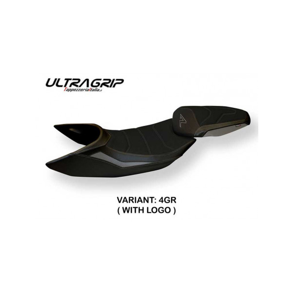 HOUSSE DE SELLE COMPATIBLE  KTM 1290 SUPER DUKE R (14-19) MODÈLE CINY 3 - Couleur : ORANGE, Logo : AVEC LOGO, Type : ULTRAGRIP