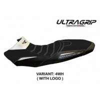 HOUSSE DE SELLE COMPATIBLE KTM 1290 SUPER ADVENTURE R (17-20) MODÈLE VESSY - Logo : AVEC LOGO, Type : ULTRAGRIP, Couleur : NOIR BLANC