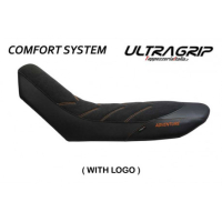 HOUSSE DE SELLE COMPATIBLE  KTM 950 - 990 ADVENTURE (03-12) MODÈLE MINERI - Couleur : NOIR, Type : CONFORT, Logo : AVEC LOGO 