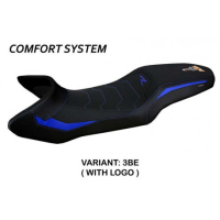 HOUSSE DE SELLE COMPATIBLE  KTM 1290 SUPER ADVENTURE R (21-22) MODÈLE ERICE - Couleur : ORANGE, Type : CONFORT, Logo : AVEC LOGO 